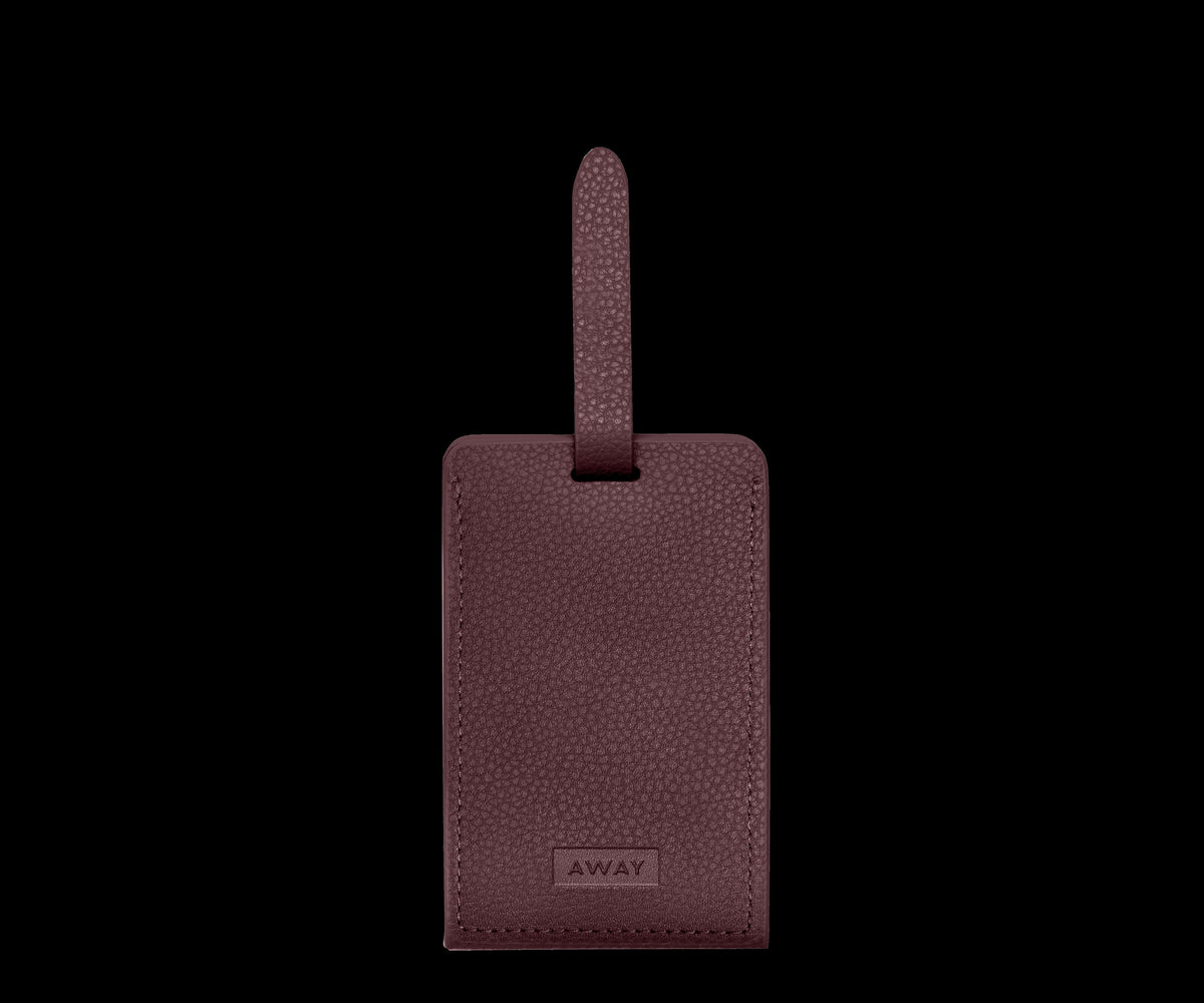 Aluminum Edge Tag in Oxblood Red