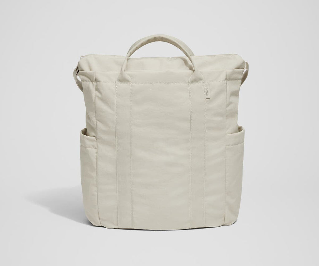 Courtside Tote in Salt White Textured Nylon